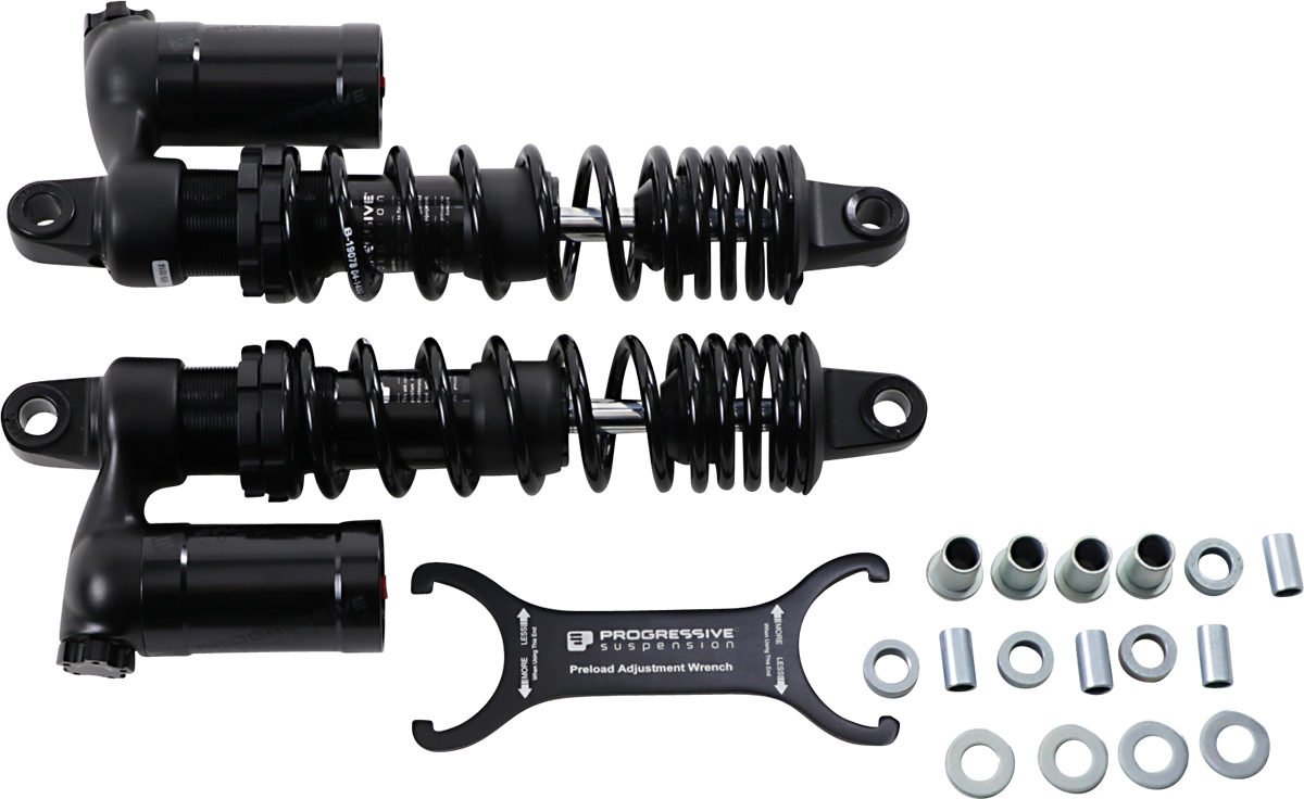 970 Series Piggyback Shocks - Gloss Black/Matte Black - 13.00"70430