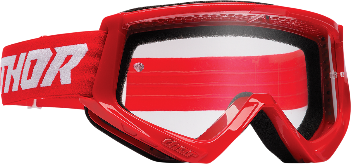 Youth Combat Goggles - Racer - Red/White