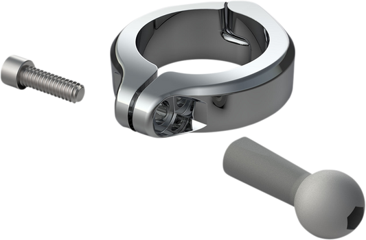 Ball Mount - Aluminum Clamp - 1-1/2" Handlebars - Chrome