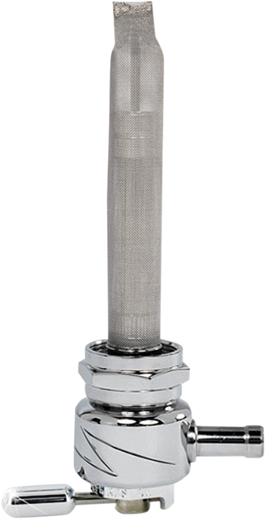 Fuel Valve - Lightning Chrome - 22mm - Round