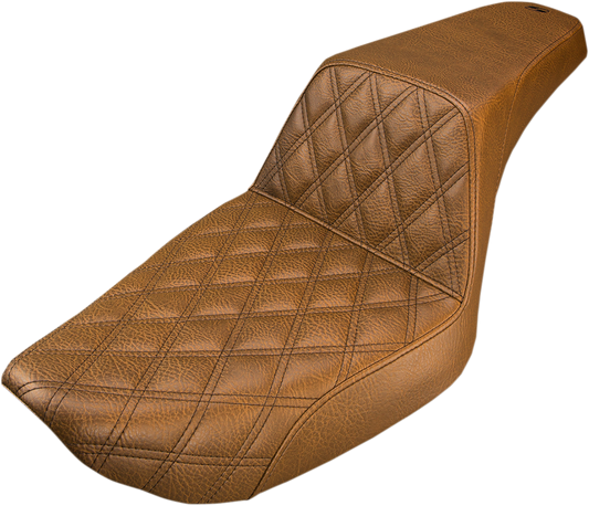Step Up Seat - Lattice Stitched - Brown - Dyna