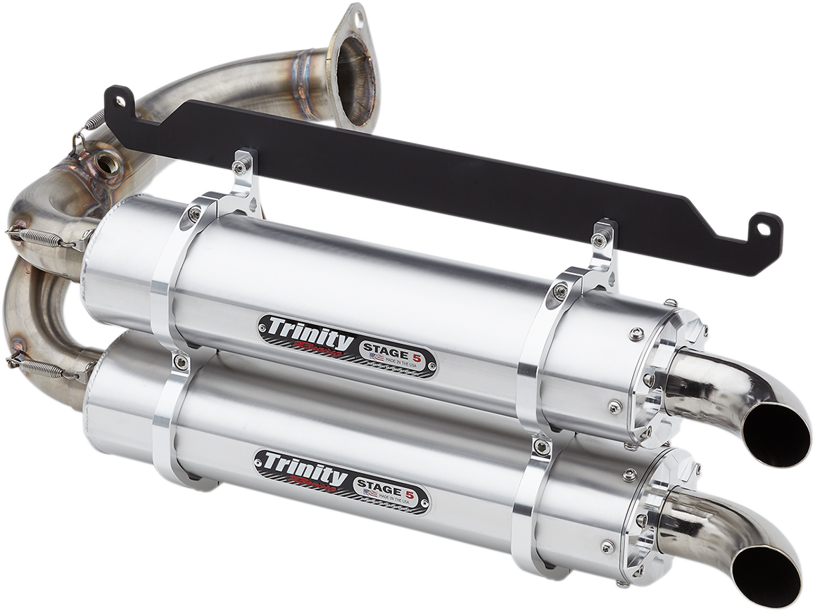 Dual Mufflers - Brushed Aluminum