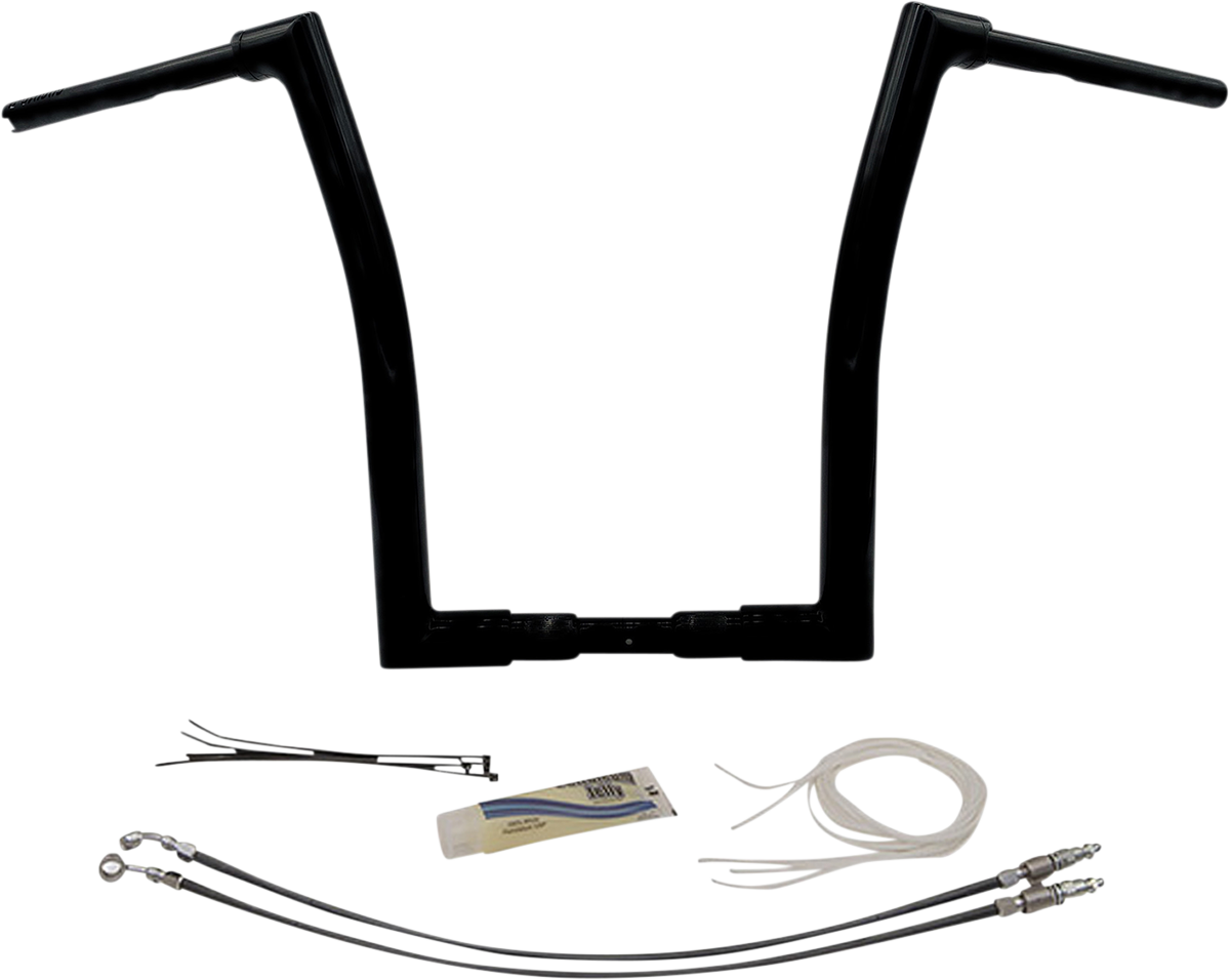 16" Black 1-1/2" Flat Top Handlebar Kit848