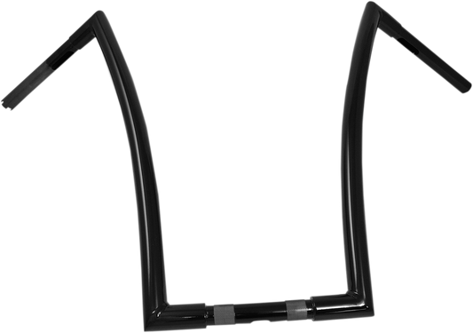 Black 1-1/4" Strip Handlebar With 20" Rise