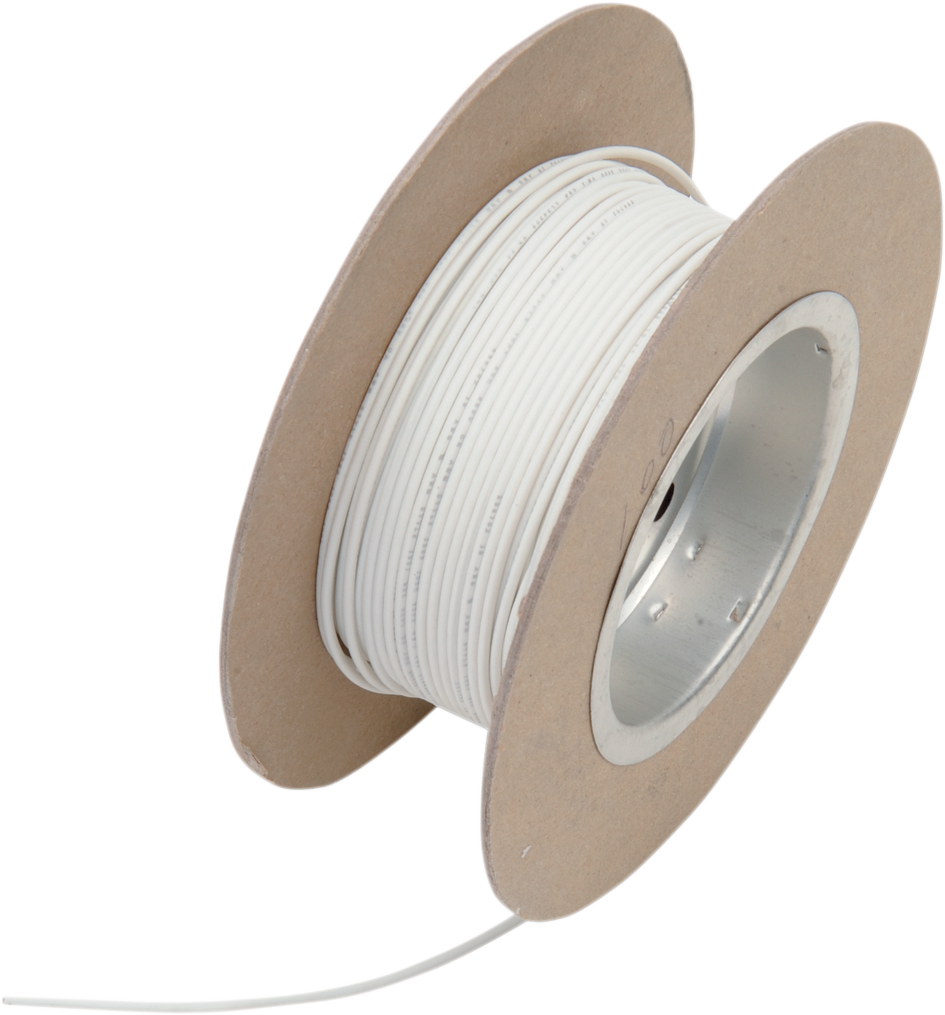 100' Wire Spool - 18 Gauge - White