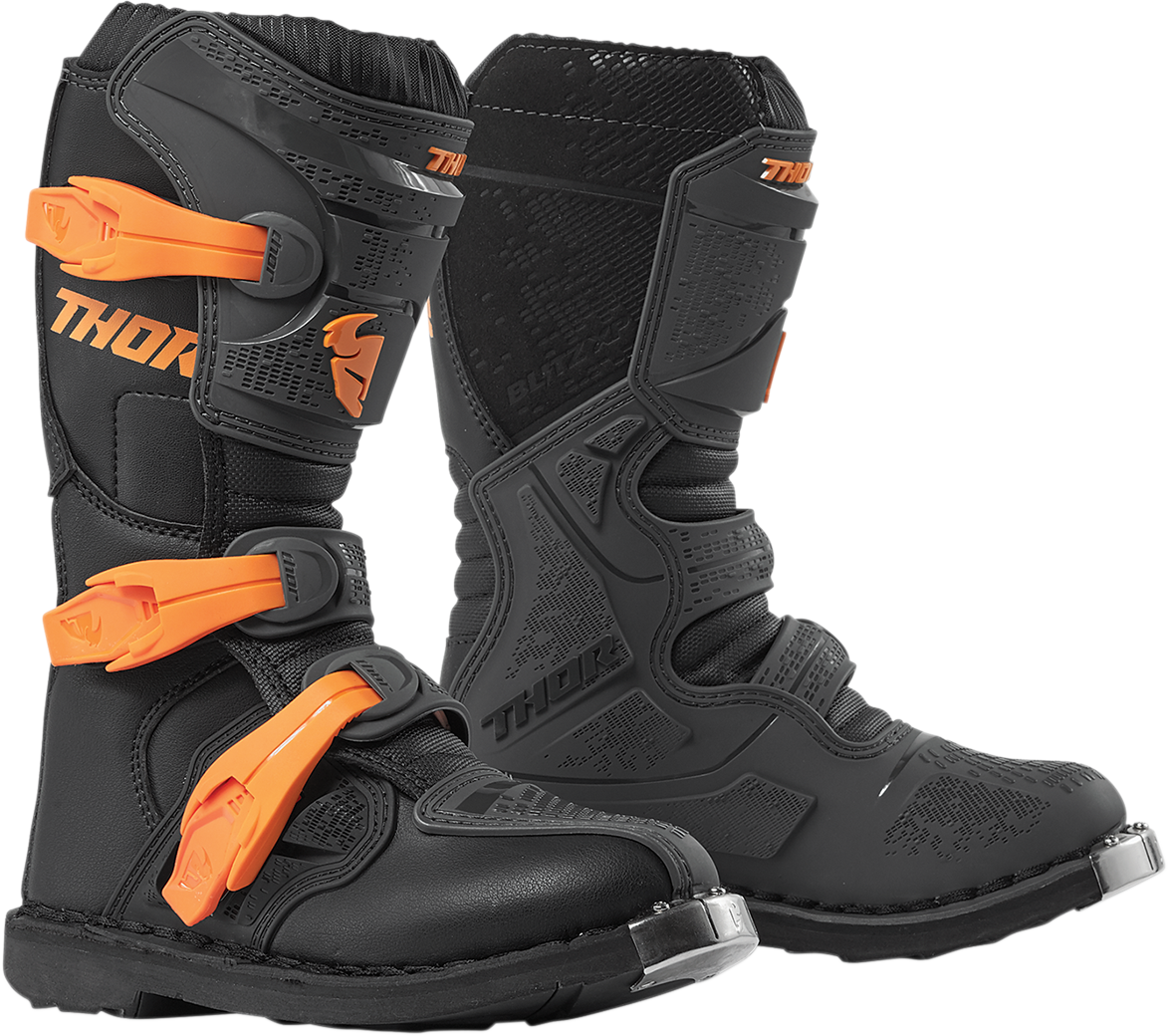 Youth Blitz XP Boots - Charcoal/Orange - Size 7