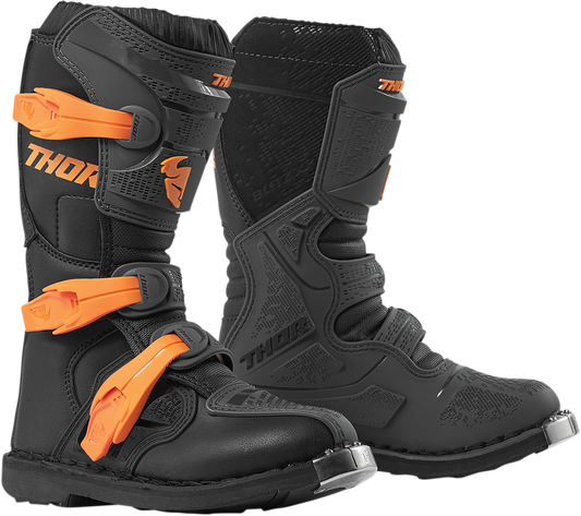 Youth Blitz XP Boots - Charcoal/Orange - Size 3