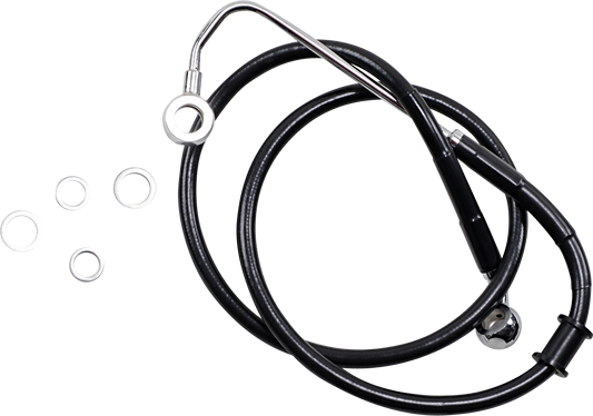 Brake Line - +4" - Black - '15-'17 Softail