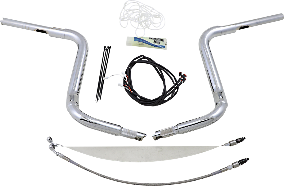 14" Chrome 1-1/2" Rounded Top Handlebar Kit62358669