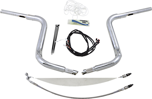 14" Chrome 1-1/2" Rounded Top Handlebar Kit62358669