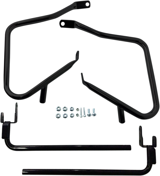 Soportes y defensas de alforjas negro