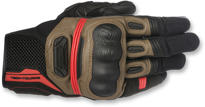 Guantes Alpinestars Highlands - Negro/Café/Rojo