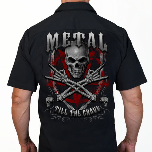 Camisa LETHAL THREAT Metal Till The Grave - Negra