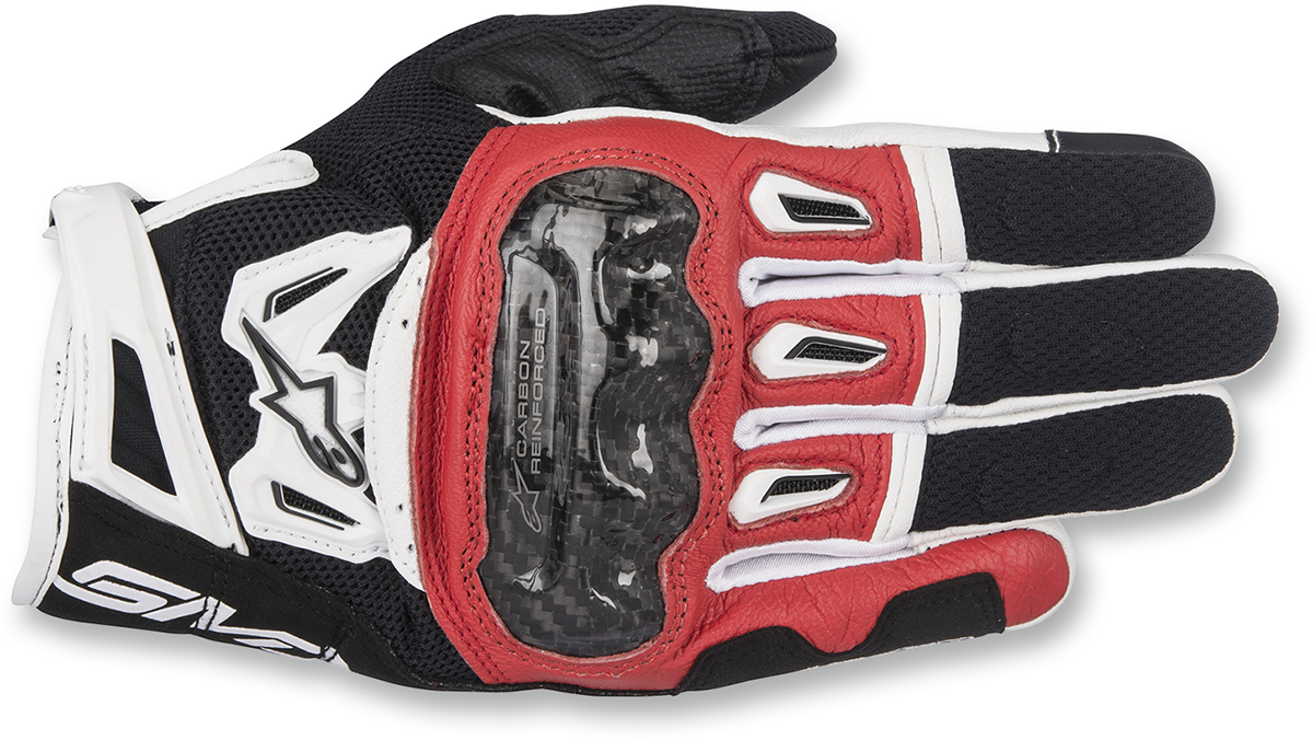 Guantes Alpinestars SMX-2 Air Carbon V2 - Negro/Rojo/Blanco