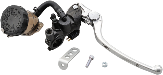 Black/Silver 19 mm Radial Master Cylinder w/ Smoke Reservoir