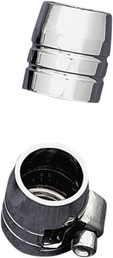 Extremo de manguera ranurado con abrazadera 1/4" cromo