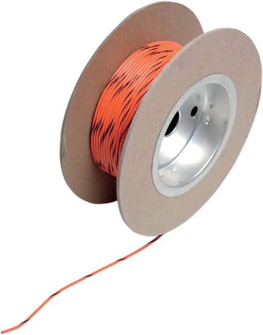 100' Wire Spool - 18 Gauge - Orange/Black
