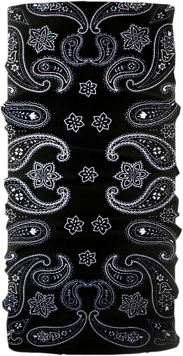 Black Paisley Neck Tube