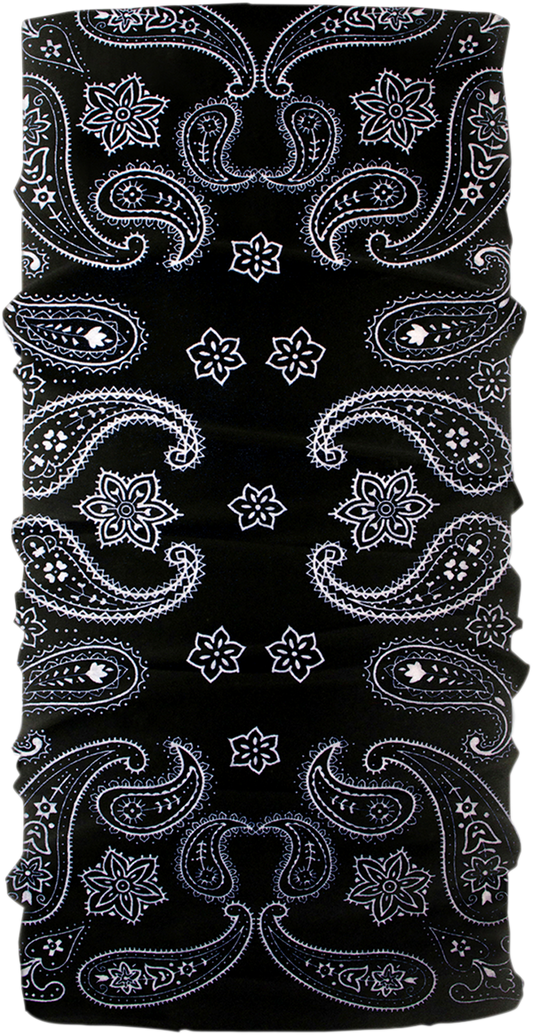 Black Paisley Neck Tube