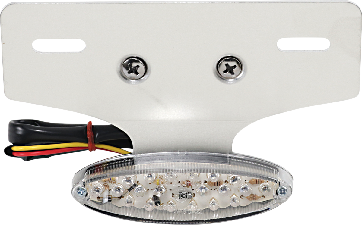 Taillight/License Plate Mount - Cat Eye -Clear Lens - Red LED