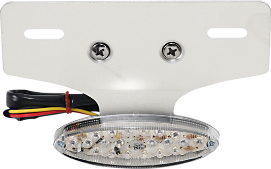 Taillight/License Plate Mount - Cat Eye -Clear Lens - Red LED