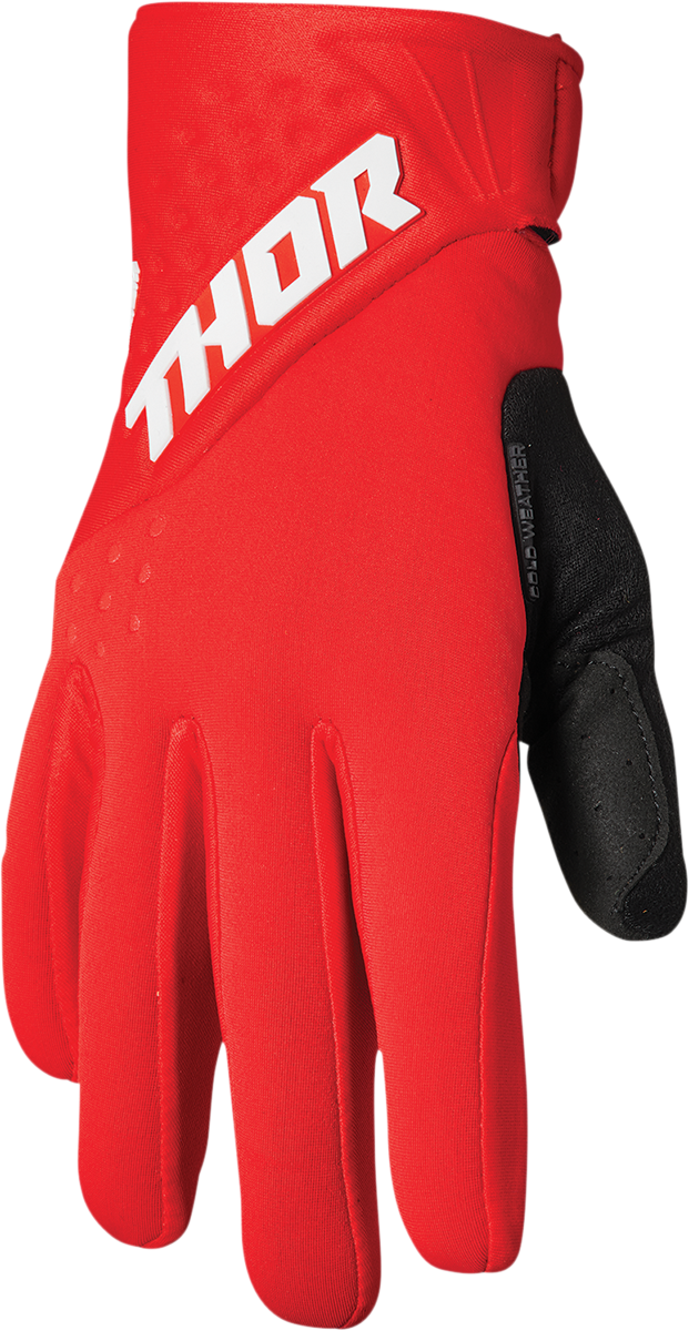 Spectrum Cold Gloves - Red/White - Small