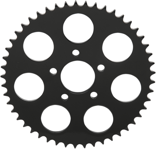 Sprocket trasero Negro brillante Plana 49 dientes