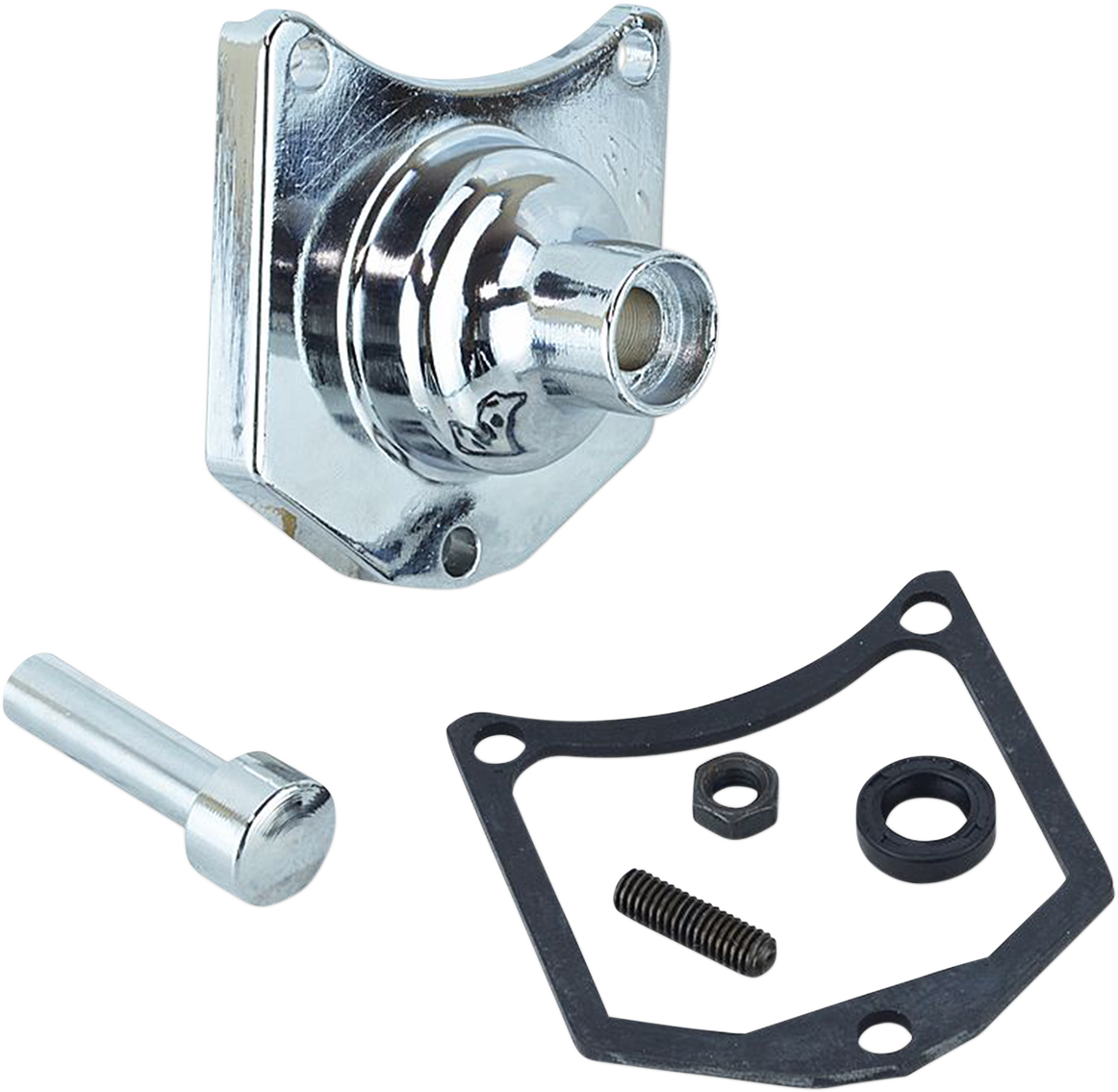 Solenoid End Cover - Starter Button - Chrome