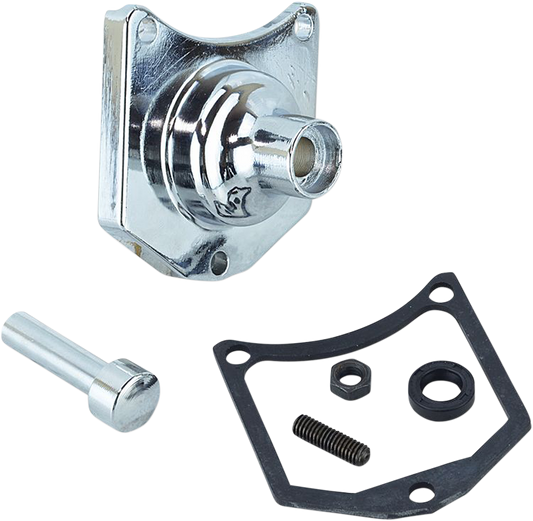 Solenoid End Cover - Starter Button - Chrome