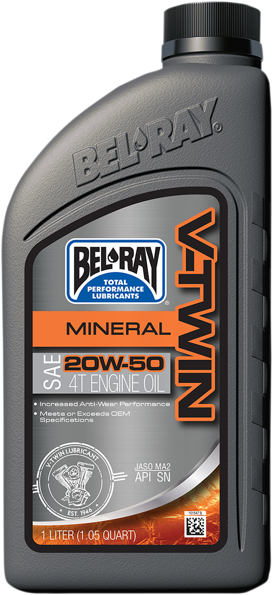 Aceite mineral de motor V-Twin Bel-Ray 20W-50