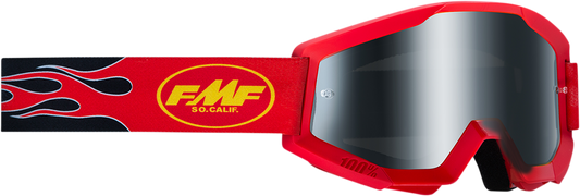 PowerCore Sand Goggles - Flame - Red - Smoke