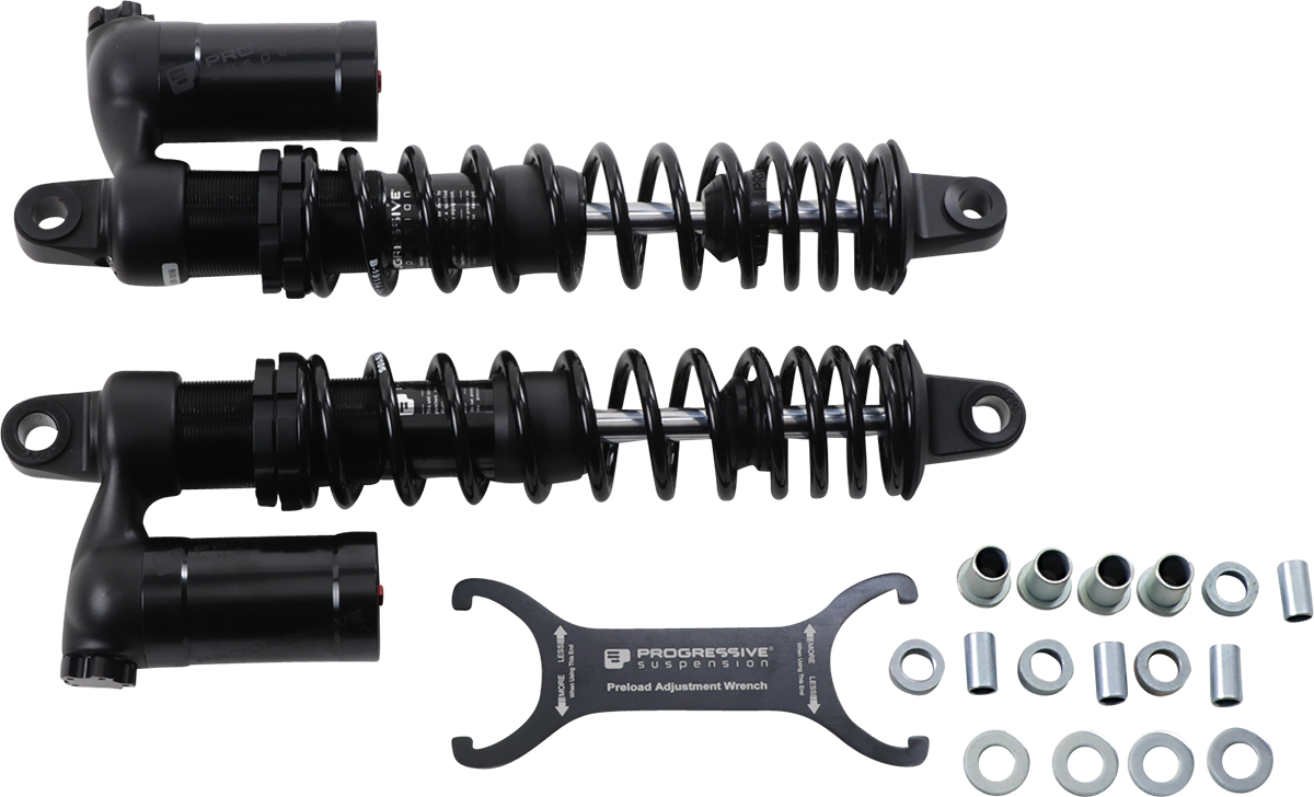 970 Series Piggyback Shocks - Gloss Black/Matte Black - 15.00"