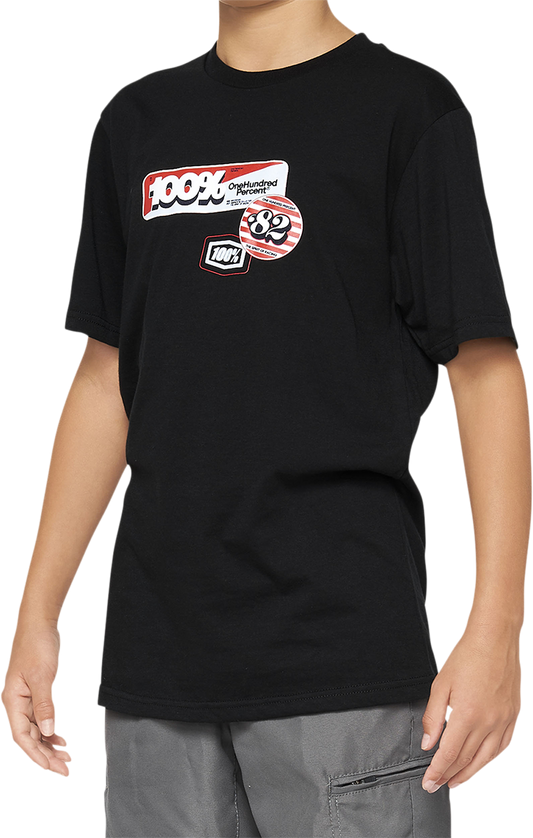 Youth Stamps T-Shirt - Black - Small