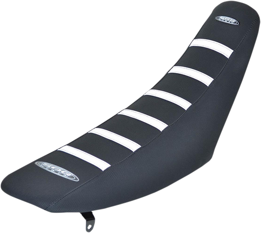 6-Ribbed Seat Cover - White/Black - CRF 250