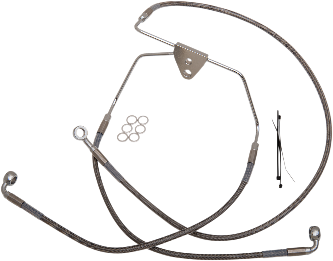 Brake Line - Front - +10" - Touring - Stainless Steel