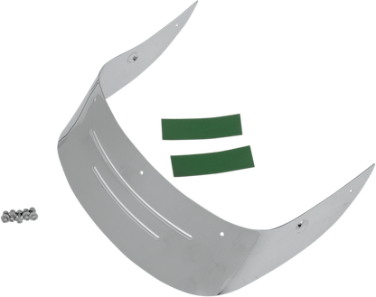 Rear Fender Skirt - Chrome - Embossed