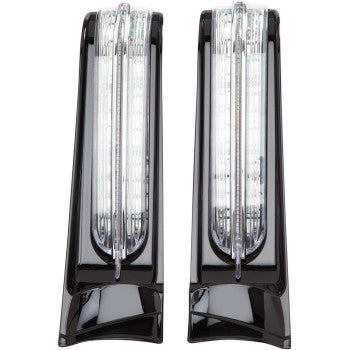 CIRO Luces LED Laterales Salpicadera Trasera Lente Humo Base Negra H-D Touring 2014 - 2020