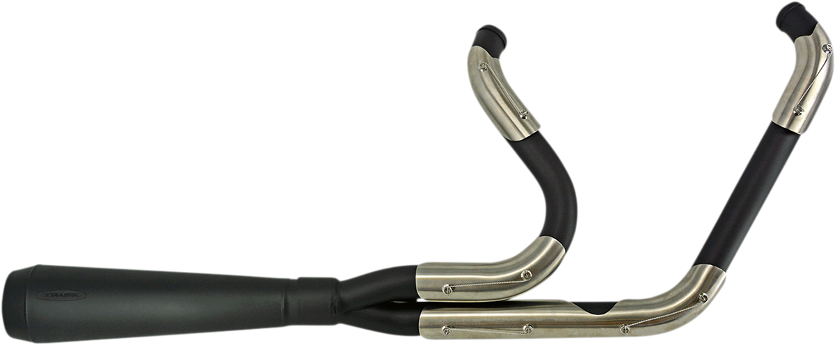 Assault 2:1 Exhaust - Black/Stainless Steel - '07-'17 Softail