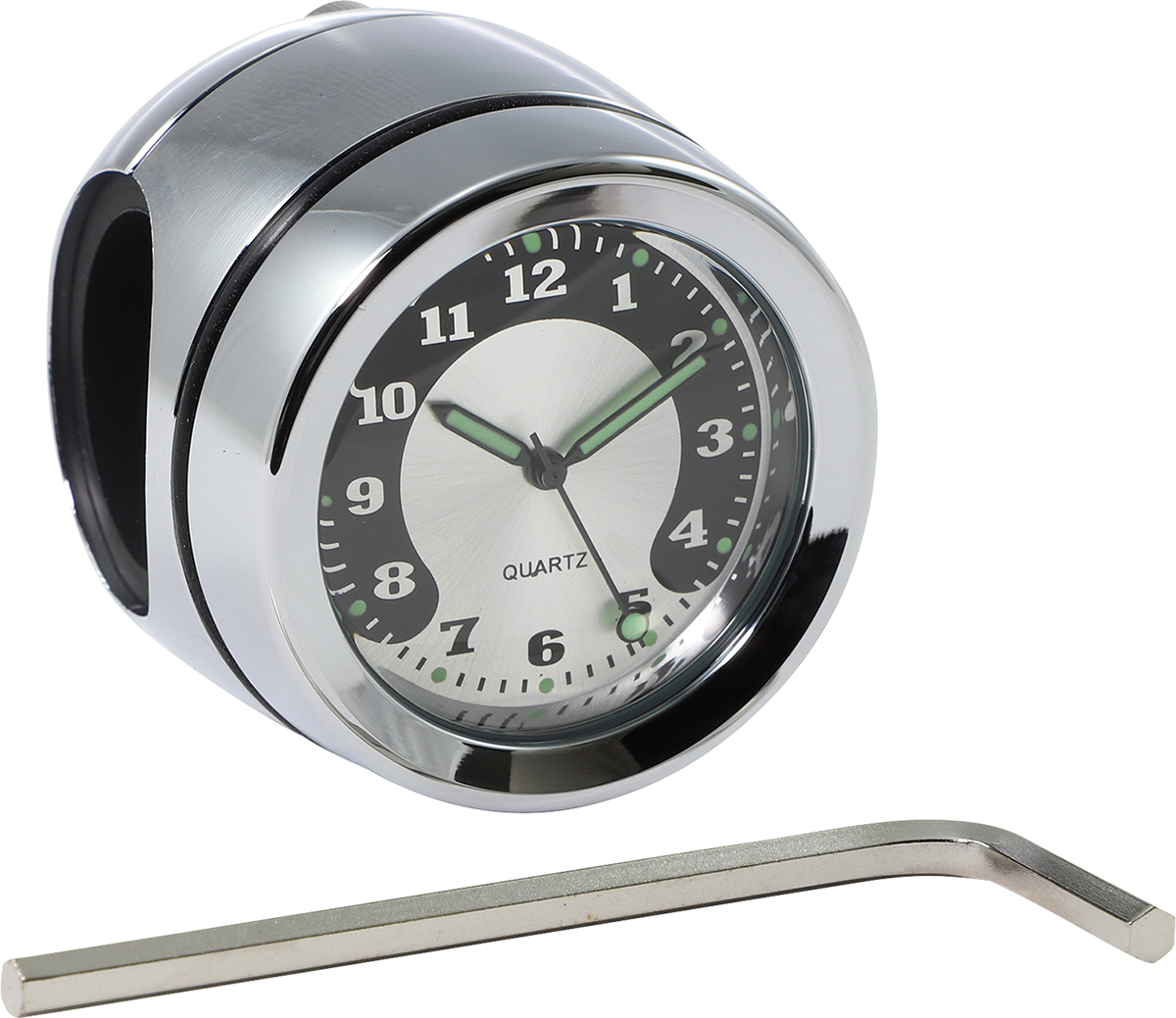 Handlebar Mount Clock - Chrome - For 1" Bar