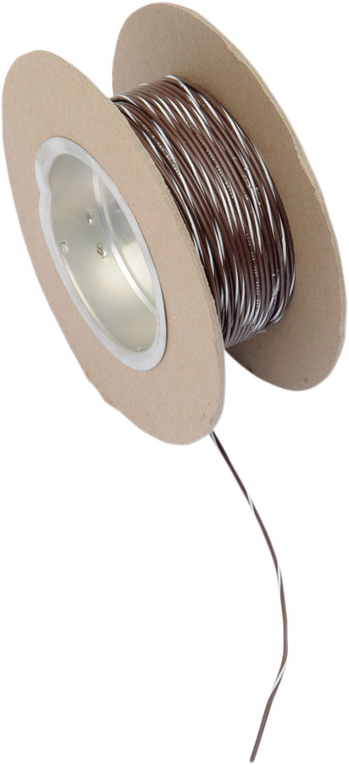 100' Wire Spool - 18 Gauge - Brown/White