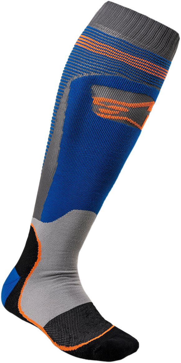 Calcetas Alpinestars MX Plus 1 - Azul/Naranja