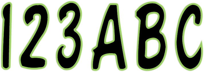 I.D. Sticker Kit - 200 Series - Black/Kiwi