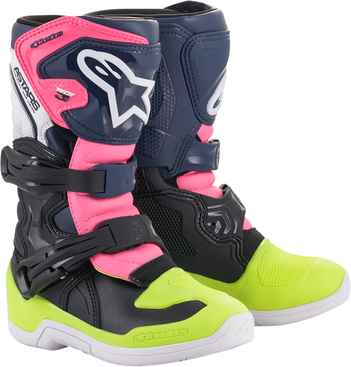 Botas Alpinestars Kids Tech 3S - Negro/Azul/Rosa