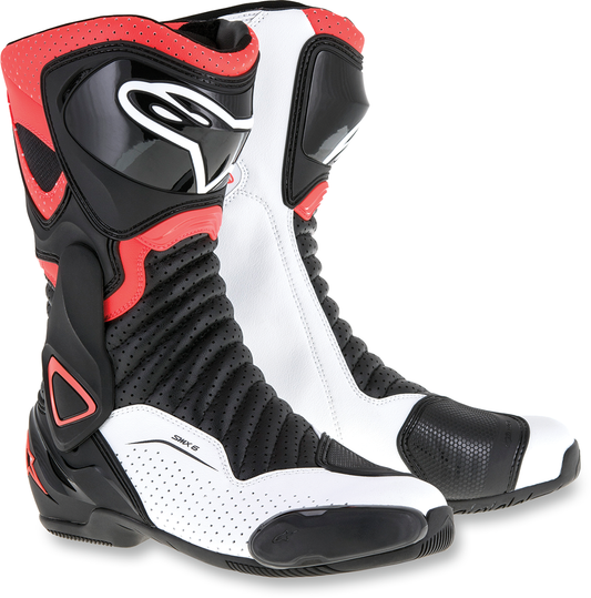 SMX-6 v2 Vented Boots - Black/White/Red Fluorescent - US 3.5 / EU 36