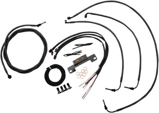 Cable Kit - 12" - 14" Ape Hanger Handlebars - Midnight