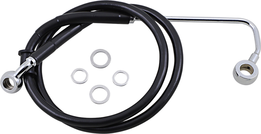 Brake Line - +4" - Black - '15-'17 Softail