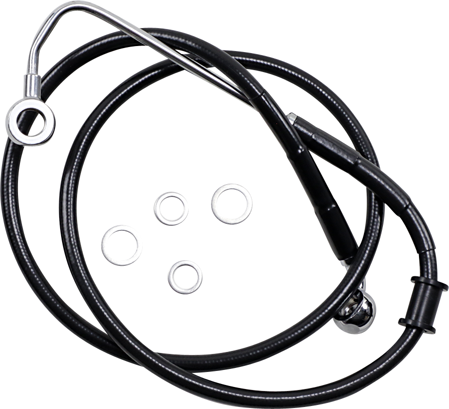 Brake Line - +8" - Black - '15-'17 Softail