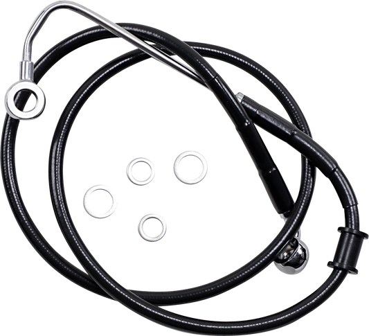 Brake Line - +8" - Black - '15-'17 Softail