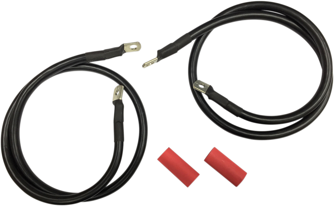 Black Battery Cable Set - '89-'92 FL