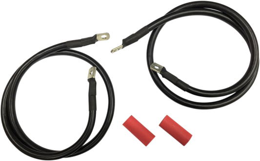 Black Battery Cable Set - '89-'92 FL